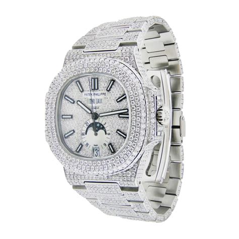 patek philippe nautilus iced out diamond encrusted replica|Patek Philippe watches.